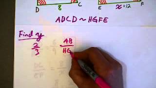 Geo, Sect. 6-2, Ex. 3: Proportional Parts and Scale Factor