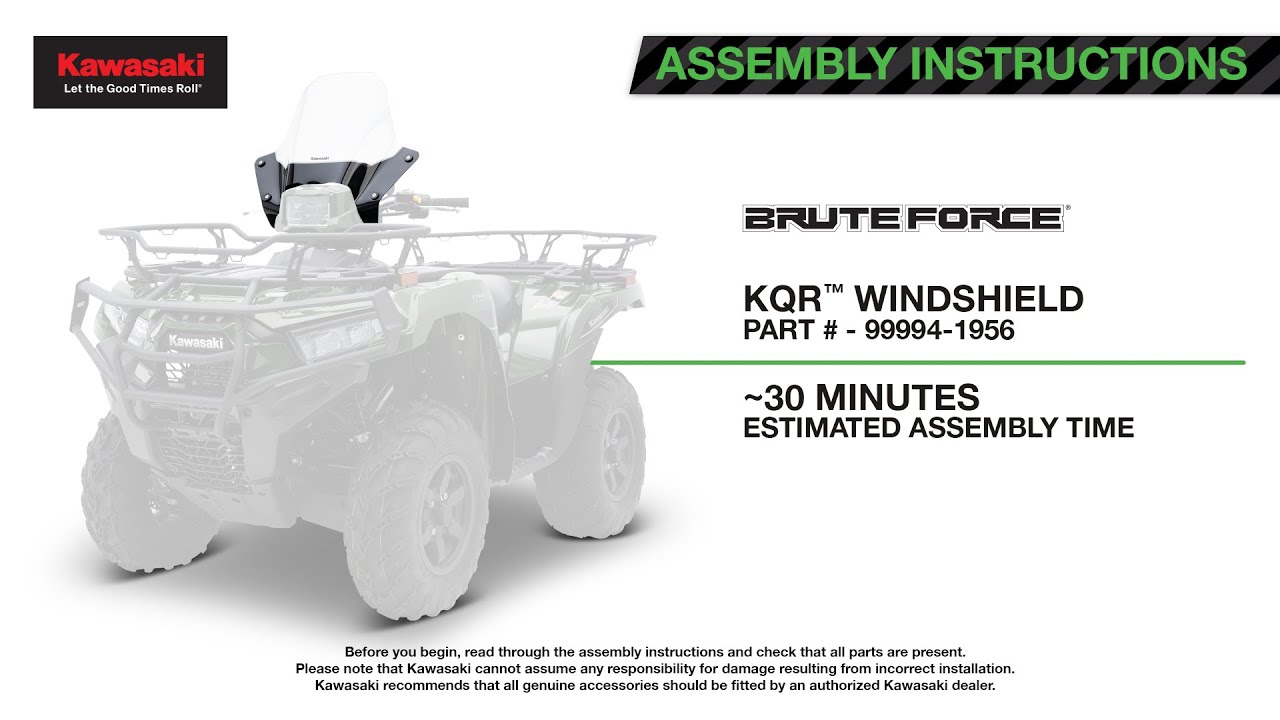 Kawasaki Windshield - 2024-2026 Brute Force 750 - 99994-1956