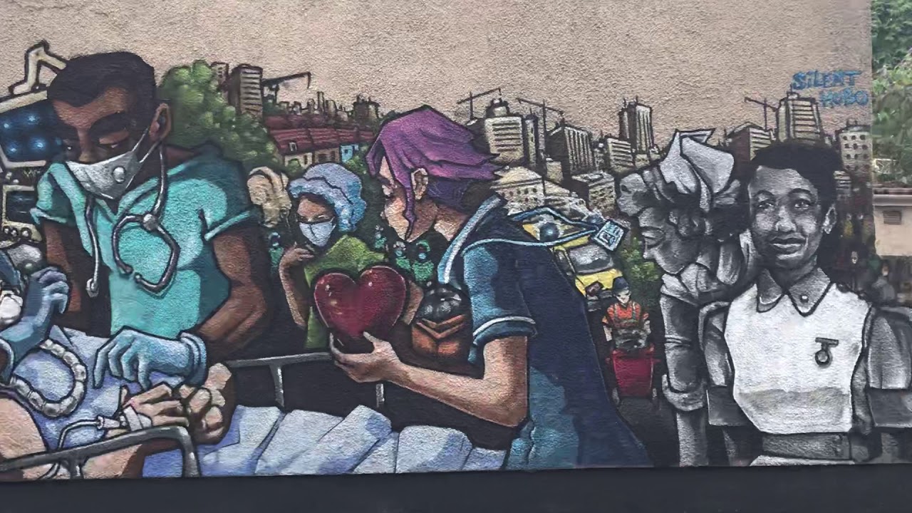 Silent Hobo street art tribute to the NHS in St Werburgh’s