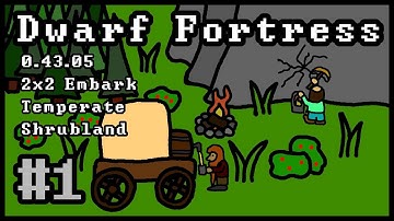 Dwarf Fortress 2x2 Embark Episode 1