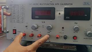 Multifunction Site Calibrator, Make: ZEAL (Front Panel Controls)