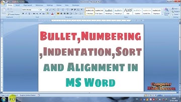 How to use Bullet,Numbering,Alignment,Indentation in MS Word #msword #computerhindilesson