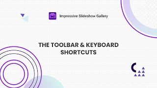 Impressive Slideshow Gallery: The toolbar & keyboard shortcuts