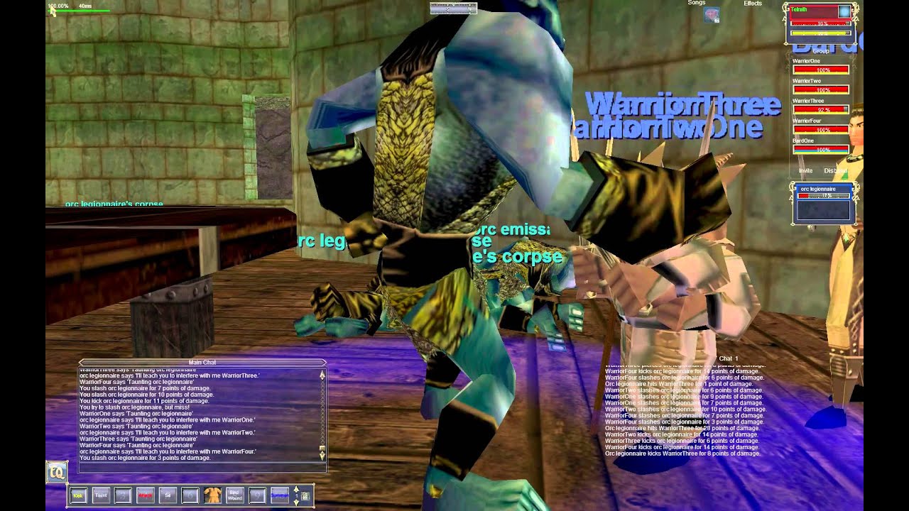 Let's Play Everquest 5 Warriors and 1 Bard do Crushbone YouTube