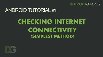 Checking internet connection using Volley Library - DroidGraphy Android Tutorials #1
