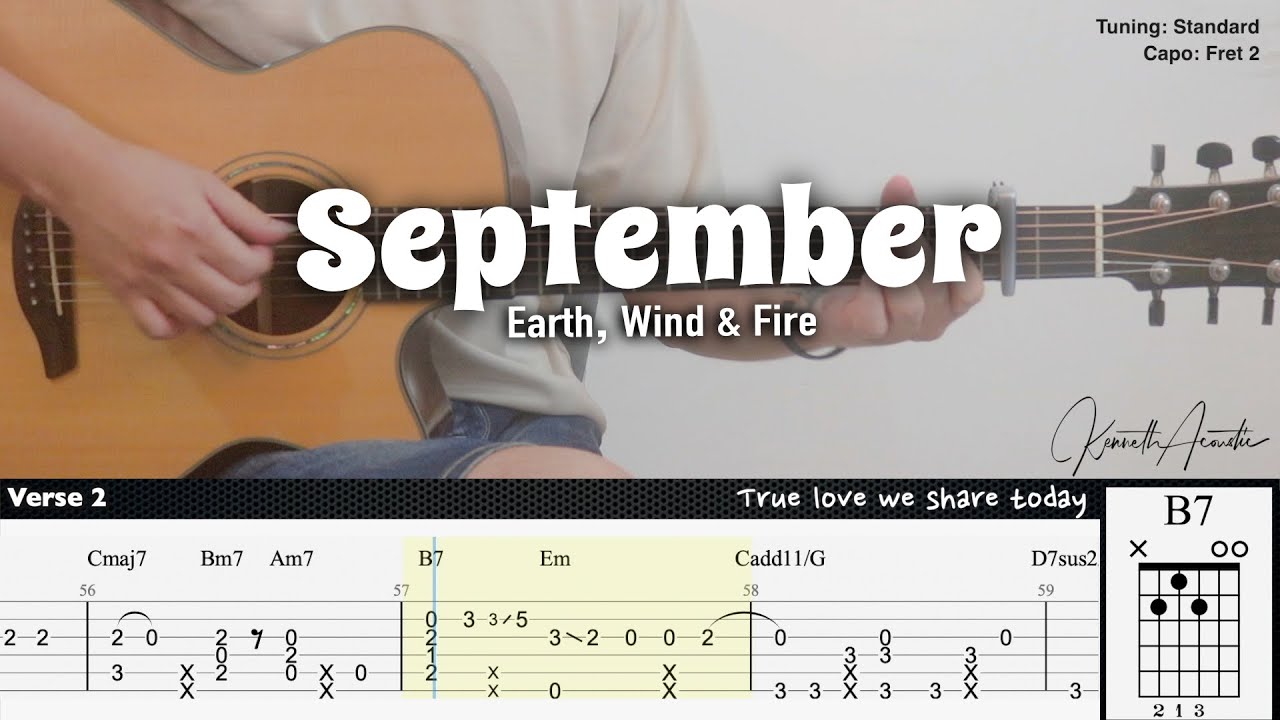 September - Earth, Wind & Fire | Fingerstyle Guitar | TAB + Chords + Lyrics September - Earth, Wind & Fire | Fingerstyle Guitar | TAB + Chords + Lyrics