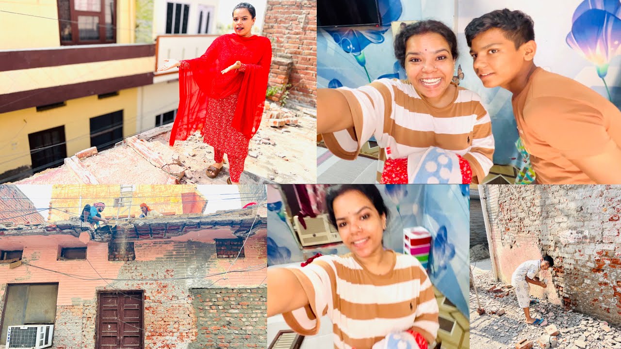 😱Sada ghar tut gya😳Finally ghar lage🎉mistari🥵tut gya sada Ac😥