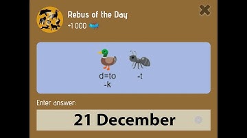 Rebus of the day Zoo 21 December | Zoo Rebus of the day today 21 December Riddle Today