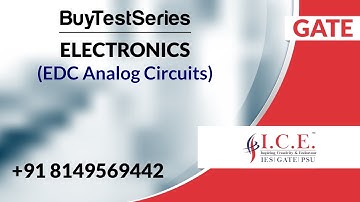 EDC  Analog Circuits GATE ECE Video Lectures by ICE Gate Institute