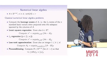 Dimensionality reduction via sparse matrices; Jelani Nelson