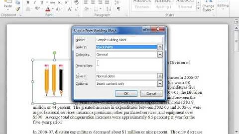 Create and Use Building Blocks - Word 2010