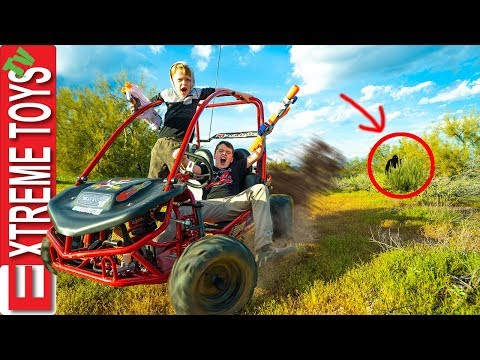 Backyard Mystery Creature Revealed!? Go Kart Ride along with Ethan and Cole.