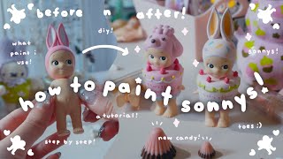 A Custom Sonny Angel Tutorial 🍮🐰 Paint Sonnys With Me! + Valentines Series! | Tiffany Weng