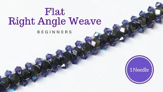 1 Needle Flat Right Angle Weave | Beginners | Collab. Eurocommerciale