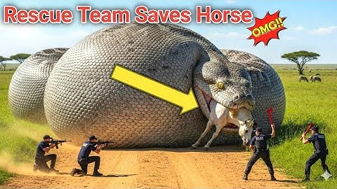 Heroic Rescue Team Saves Horse from Giant Python Attack | Brave Horse Rescue Story