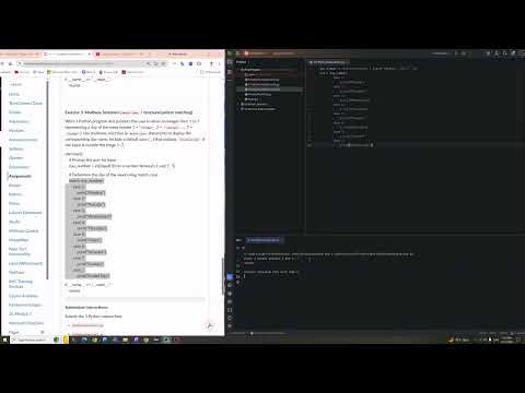 Write a Python project that display the day of week based on input from 1 to 7, 1=Monday, 7 =Sunday