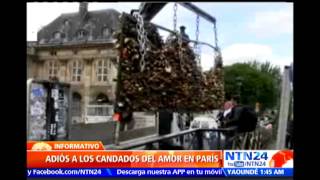 París retira miles de candados del amor que colgaban enamorados en el Puente de las Artes screenshot 4