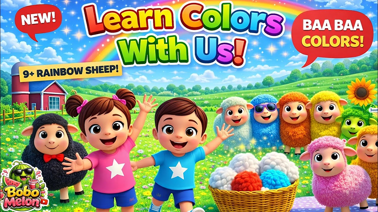 Baa Baa Black Sheep 2026 🚜 | Colorful Farm Rhymes for Kids & Babies 
