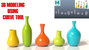 How To Use CV Curve Tool To Create  3D Model In Autodesk Maya | Maya Tutorial