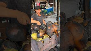 Must Eat! Roasted Hot Coconut Water In Indonesia