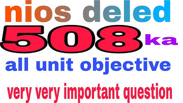 Nios deled 508 ka mcq all unit objective