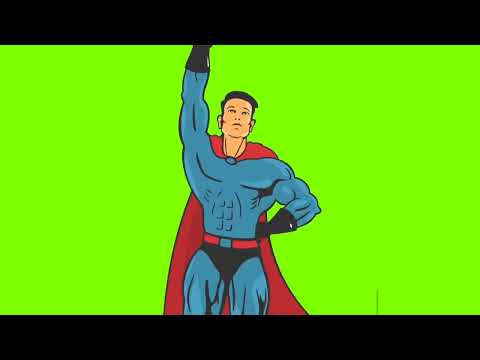 free green screen super hero flying