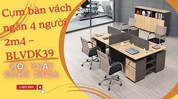 Cụm bàn vách ngăn 4 người 2m4   Module bàn vách ngăn 4,6,8,10 người   Nội thất Đăng Khoa