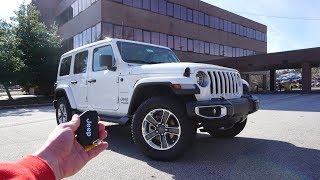 2019 Jeep Wrangler Unlimited Sahara: Start Up, Walkaround, Test Drive and Review