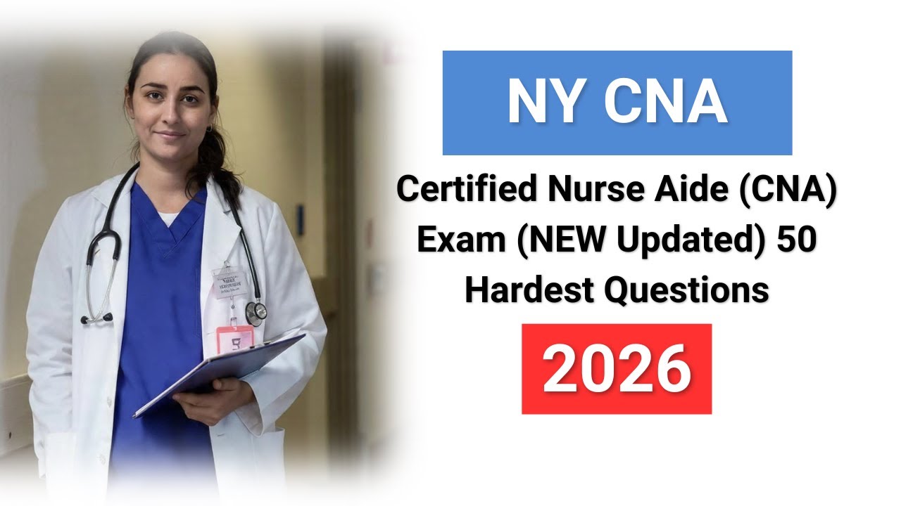 Экзамен на сертификацию помощника медсестры (CNA) в Нью-Йорке 2026 (НОВОЕ обновление) 50 самых сл...