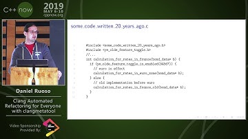 C++Now 2019: Daniel Ruoso “Clang Automated Refactoring for everyone with clangmetatool”