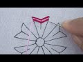Amazing elegant flower Hand embroidery tutorial  Unique flower embroidery design
