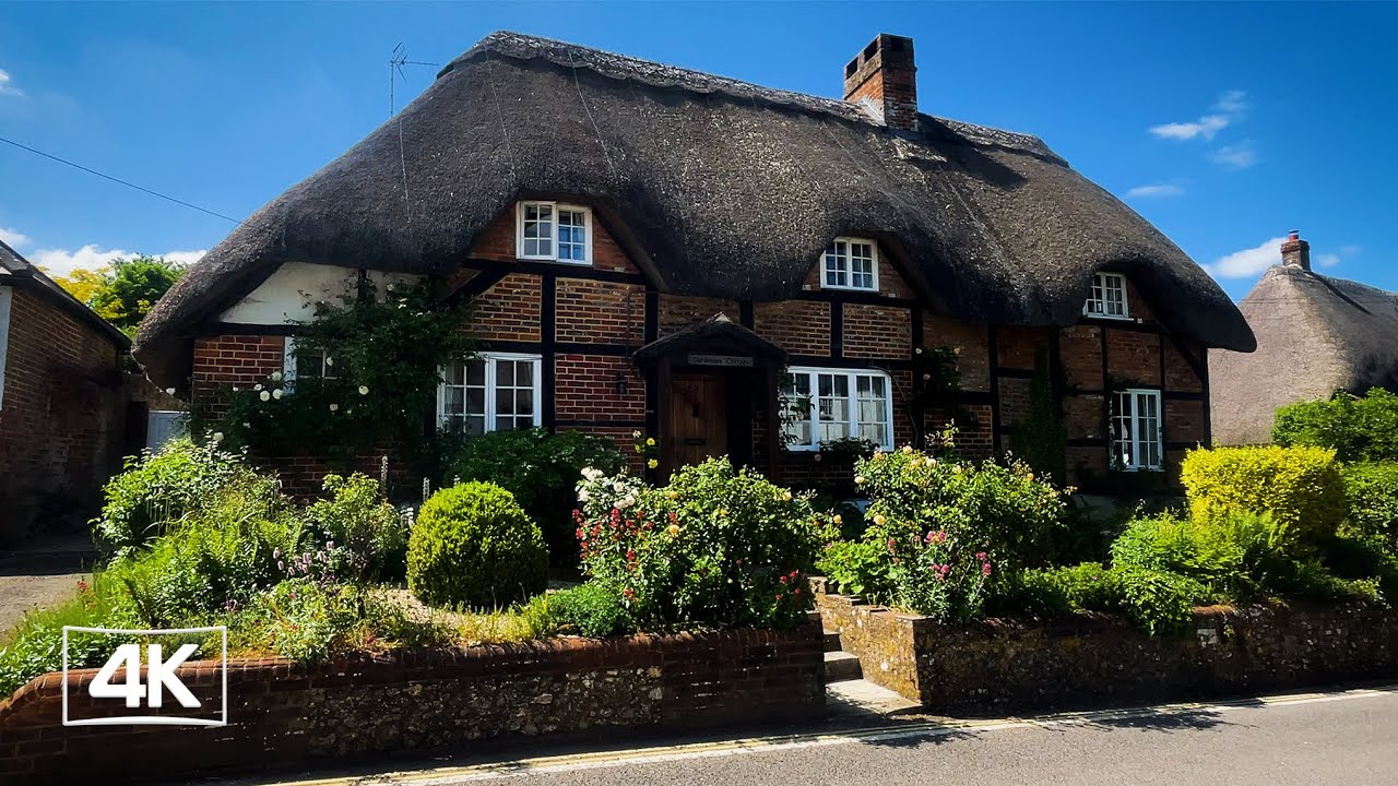 Relaxing Walk in a Beautiful English Countryside Village 4K | Soothing Nature Sounds