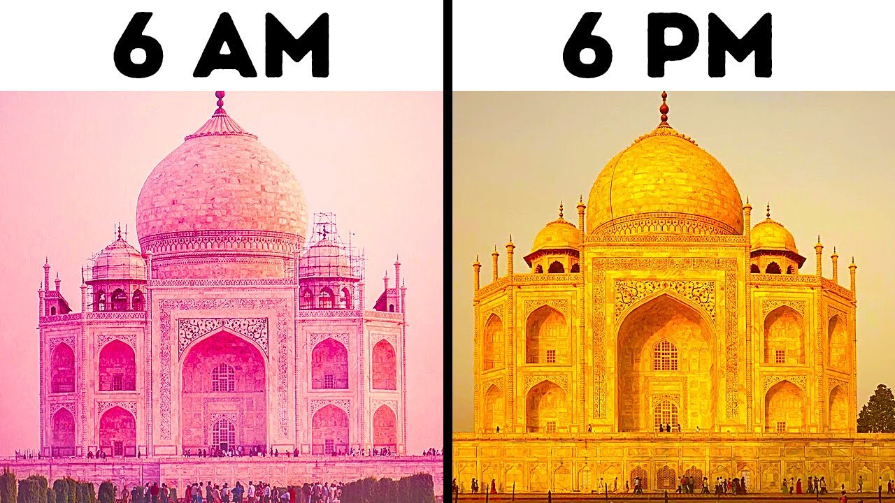 The Taj Mahal Changes Its Color + 6 Secrets of New World Wonders - YouTube