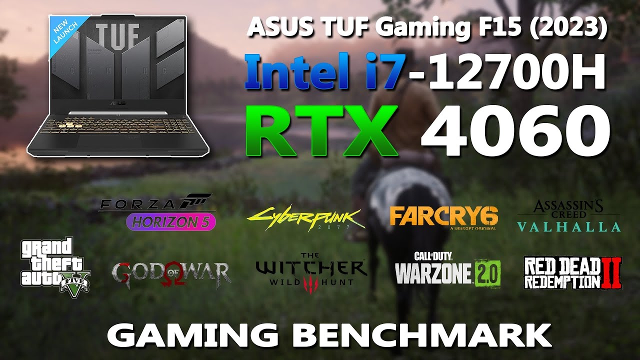 2023 Asus TUF F15 - Intel i7 12700H + RTX 4060 - Gaming Benchmark 