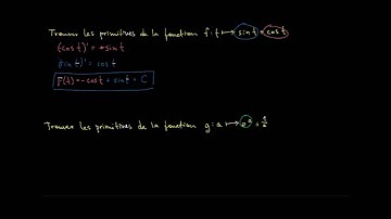 Primitives des fonctions trigonométriques et de la fonction exponentielle