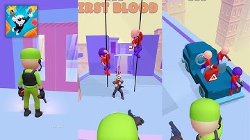 Run n Gun - AIM Shooting All Levels Gameplay Android,IOS (Level 21-25)