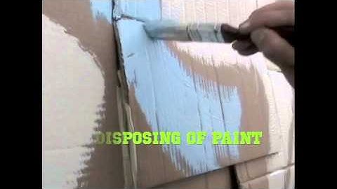 How to Properly Dispose Latex Paint Video