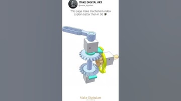 Bevel gears for interrupted oscillation #3danimation #mechanic #engineering #mechanical #makedigital