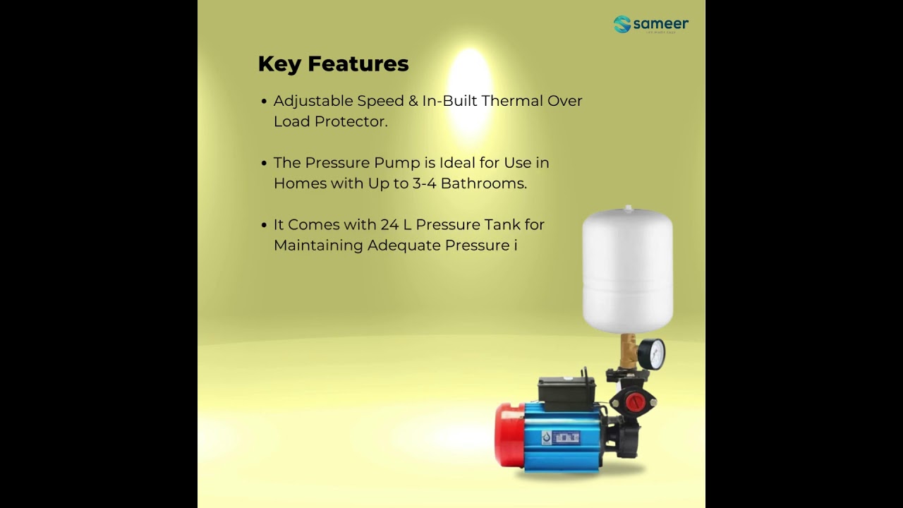 Sameer i-Flo Smart Automatic Power Pressure Booster Centrifugal Water Pump  (1.5 hp)