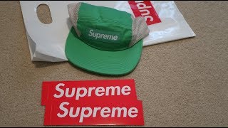 Supreme SS18 Week 16 Pickup/Unboxing Mesh Side Panel Camp Cap