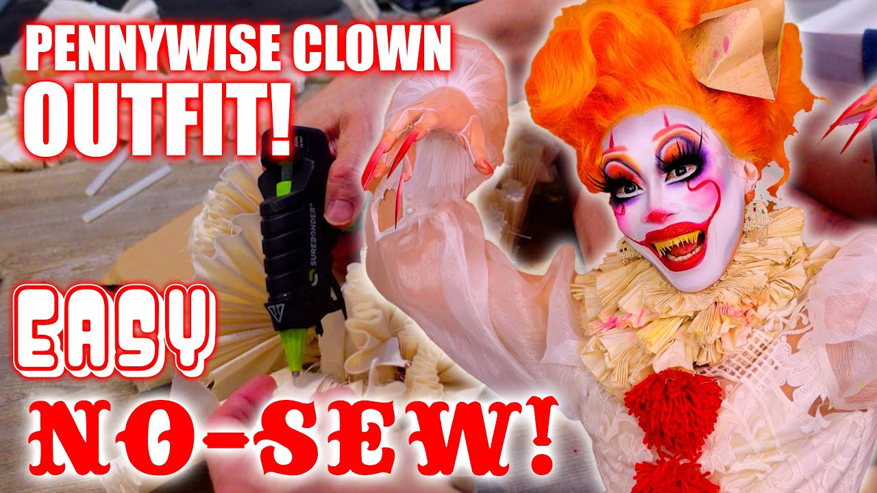 tutorial IT Party DIY Pennywise halloween ideas creepy clown  tutorial IT movie 2…