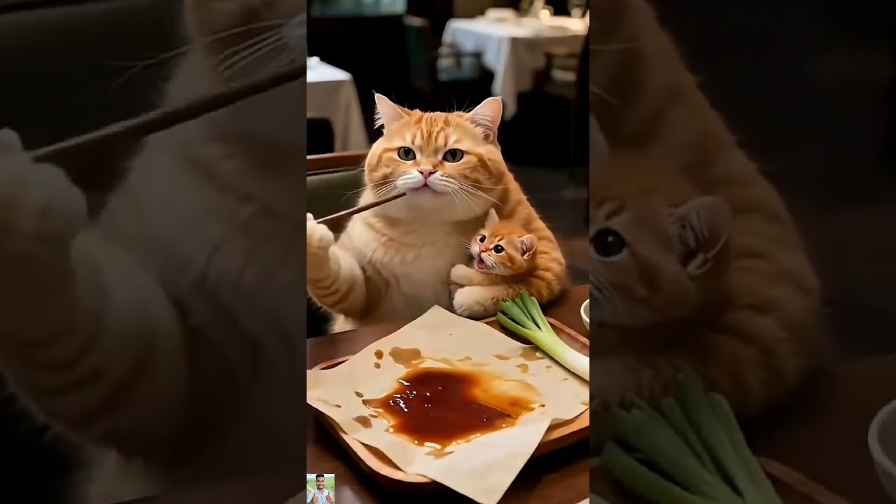 😺 My Cat Enjoys Roast Chicken for the First Time! 🍗🔥