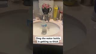 Exploding a water bottle for the first time #explosion #waterbottle #funny #poping #shorts