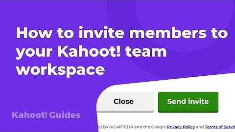 How to invite members to your Kahoot! team workspace