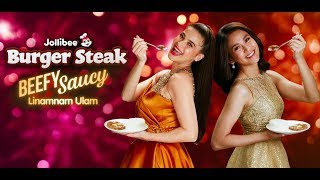 Beefy at saucy ang #jollibeeburgersteak dahil may 100% beef patty na,
flavorful mushroom sauce pa. p50 lang! #annesarahforjollibee asc ref.
no. j147p121919j