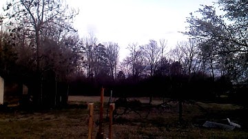 Mini Floating-Arm Trebuchet Launching Tennis Balls