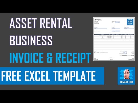 Asset Rental Invoice and Receipt -  Daily - Excel Template