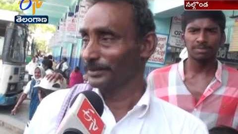 Passengers Face Lot Of Problems In Nalgonda Bustand | Over RTC Employees Protest Bus