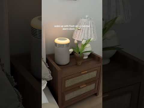 Air purifier with sunrise alarm clock
