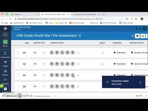 Creating Formative Assessments in Illuminate for Use in Google Classroom - Austin Piazza, Cajon HS